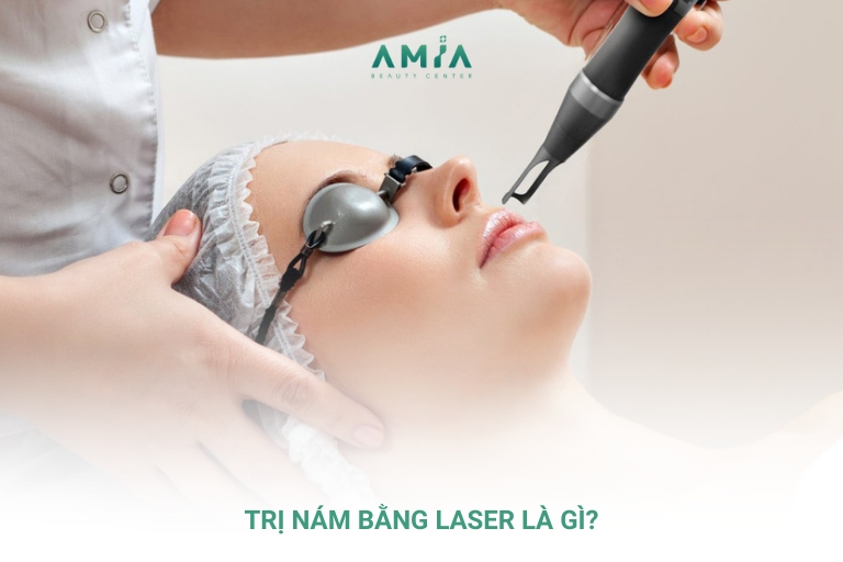 Điều trị nám bằng laser dùng ánh sáng để phân hủy gốc rễ nám thành hạt ti ti và chúng được đào thải ra ngoài theo bài tiết tự nhiên