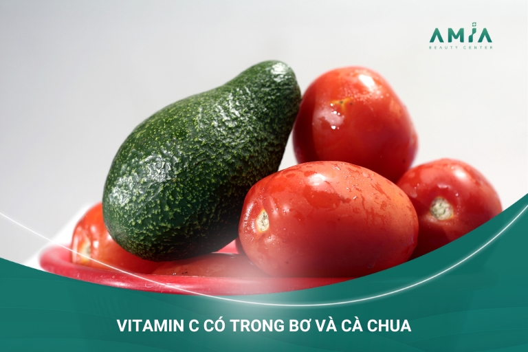 tắm trắng vitamin c trong bơ và cà chua 