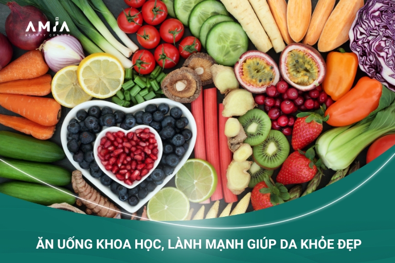 Để làn da đẹp và không lên mụn, bạn nên ăn uống đủ chất với thực đơn nhiều rau xanh