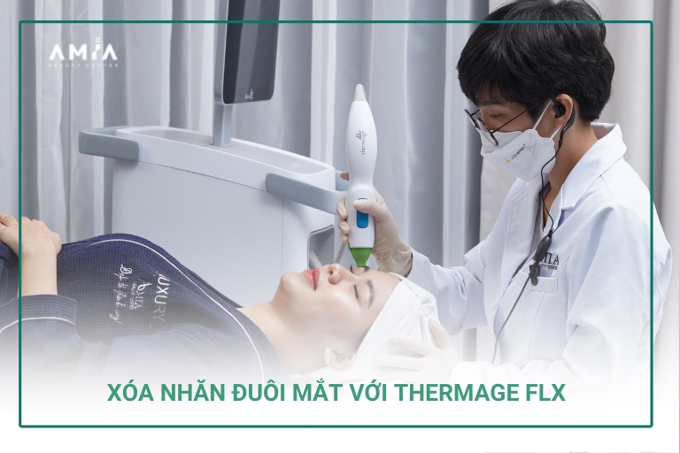 Xóa nhăn đuôi mắt an toàn, không xâm lấn với công nghệ Thermage FLX