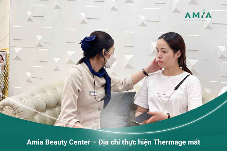 Amia Beauty Center là địa chỉ uy tín thực hiện liệu trình Thermage FLX mắt cam kết dùng máy chính hãng, do bác sĩ có chuyên môn cao thực hiện