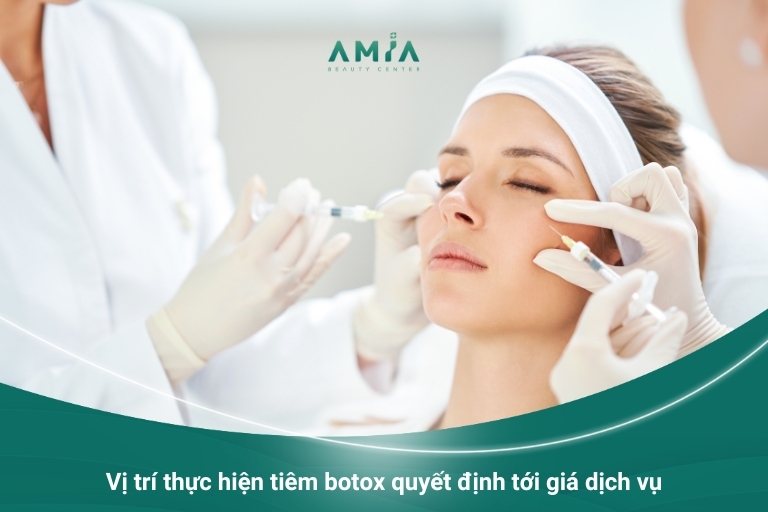 Vị trí tiêm cũng ảnh hưởng tới giá tiêm botox cao hay thấp