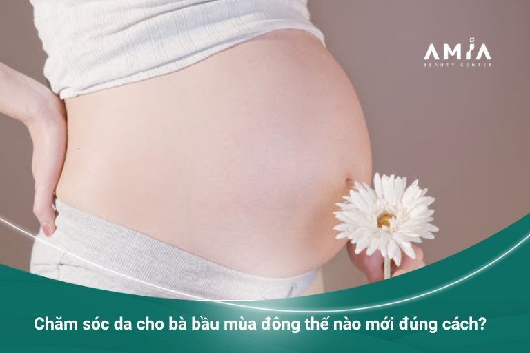 chăm sóc da cho bà bầu mùa đông