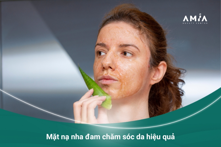 Mặt nạ chăm sóc da với nha đam