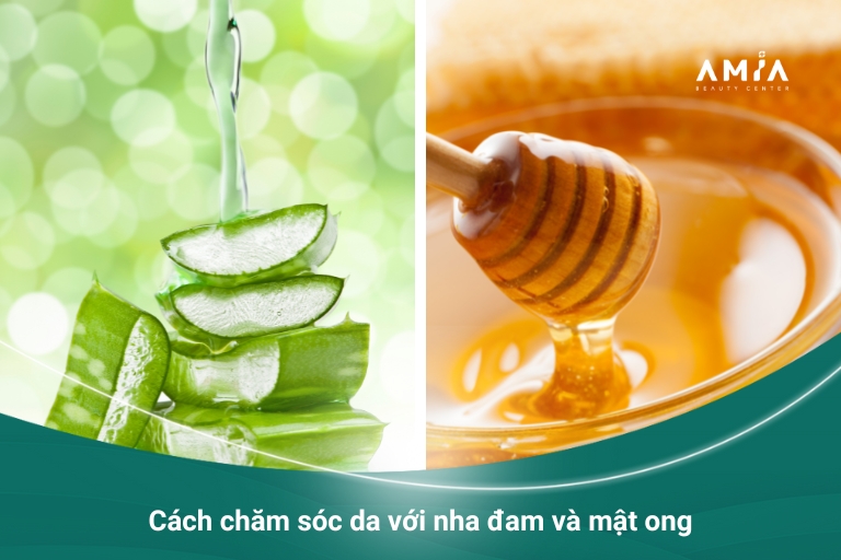 Cách chăm sóc da với nha đam và mật ong