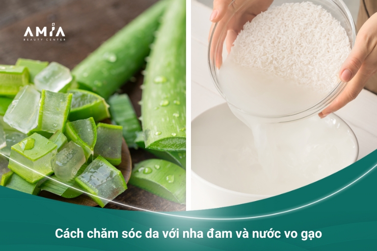 Cách chăm sóc da với nha đam và nước vo gạo