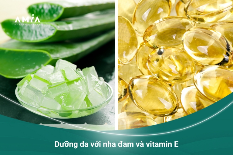 Dưỡng da sáng mịn với nha đam - vitamin E