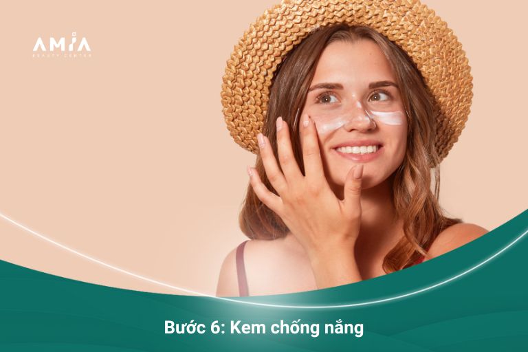 Bôi kem chống nắng để chăm sóc da mụn