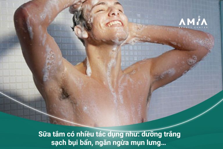 Dùng sữa tắm để chăm da body