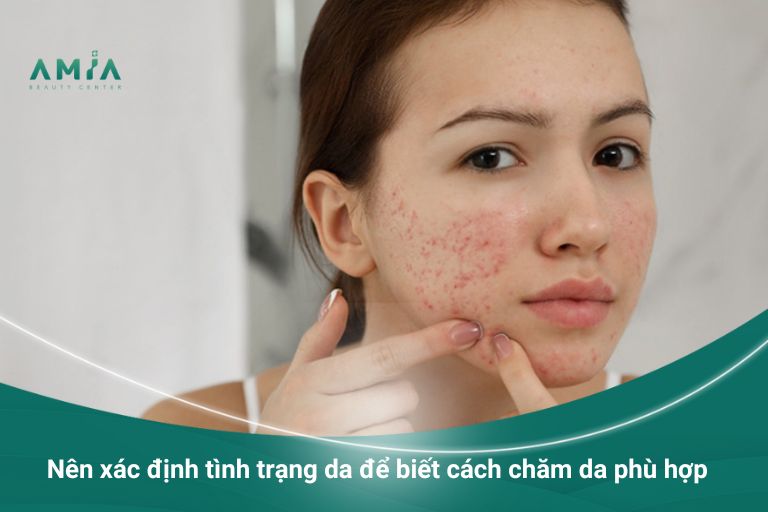 Xác định tình trạng da gặp phải