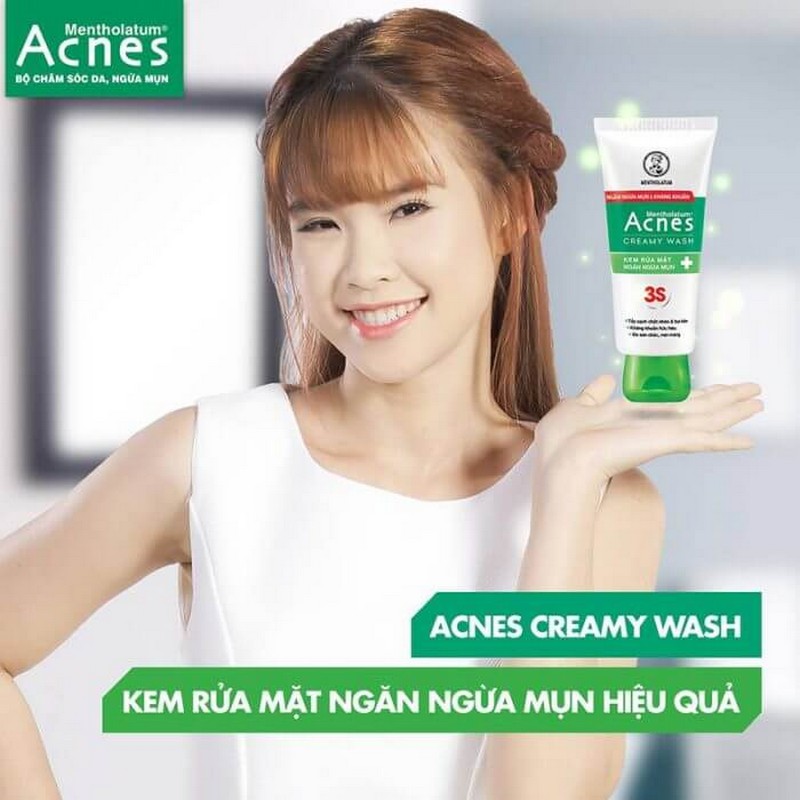 Sữa rửa mặt cho da mụn tuổi dậy thì Acnes Creamy Wash 