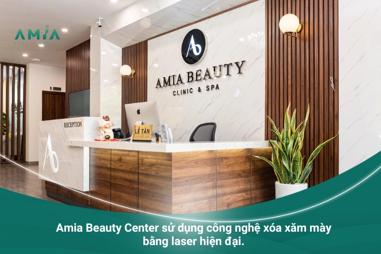 Công nghệ xóa xăm chân mày tại Amia Beauty Center