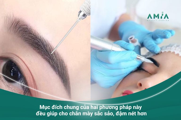 Sự khác biệt giữa điêu khắc và phun xăm chân mày