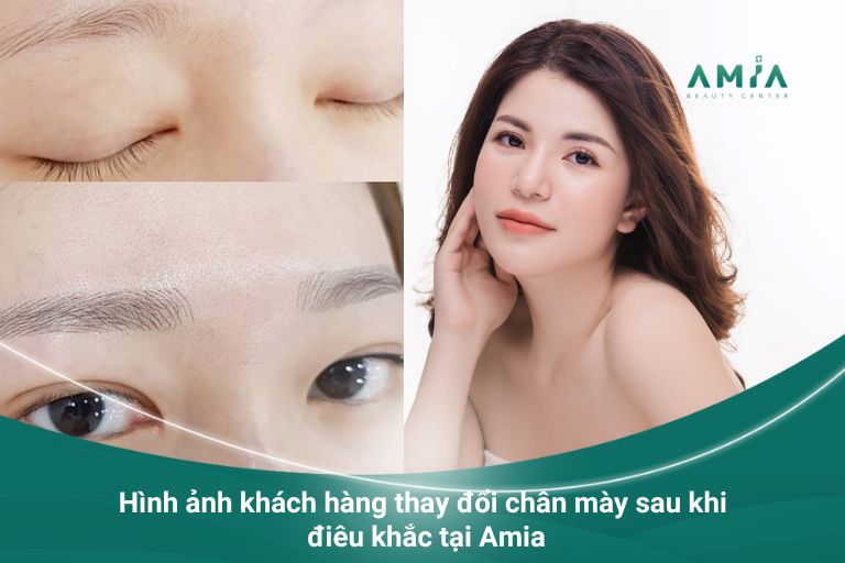 Sự thay đổi rõ rệt trước và sau khi điêu khắc chân mày