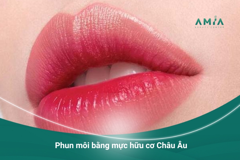 Phun môi bằng mực hữu cơ Châu Âu theo phong cách mới