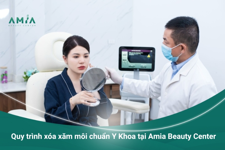 Quy trình xóa xăm môi tại Amia Beauty